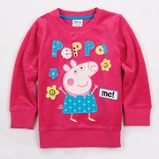 Одежда для девочек Sale!New 2014 spring/autumn children's clothing baby girl sweater cotton soft velvet peppa pig female child long-sleeve T-shirt, код 1715365906 фото