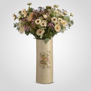 Ваза 50 см. “Flowers in Beige“ керамика фото