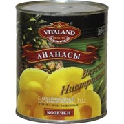 Ананасы слегка подслащенные колечки VITALAND фото