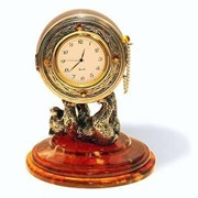 Сувенир-часы “Цирковой медведь“ из янтаря HDmedv.11 фото