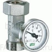Тройник 3/4“, евроконус, с термометром, 0-80°С, хромированный, артикул FK 3433 34 фото