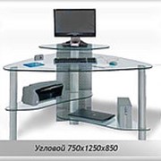 Стеклянный компьютерный стол «Угловой»