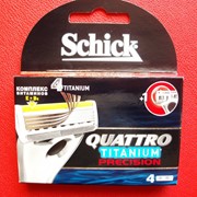 Сменные картриджи Schik Qattro Titanium (Wilkinson) - 4 шт. фотография