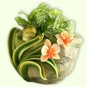 Кашпо “Лягушка с цветами“ фото
