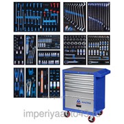 Набор инструментов в синей тележке, 286 предметов KING TONY 934-010MMB