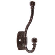 Крючок мебельный двухрожковый TUNDRA krep, КМ03SU, цвет медь на черном фото