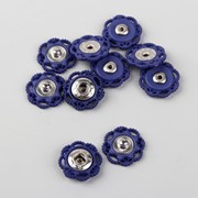 Кнопки пришивные декоративные, d 17 мм, 5 шт, цвет тёмно-фиолетовый фото