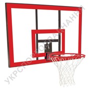 Щит баскетбольный игровой 1800х1050мм (оргстекло 15 мм) с силовой антивибрационной рамой фото