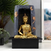 Фонтан настольный от сети, подсветка “Будда у водопада в скале“ 42х30,5х22,5 см фото