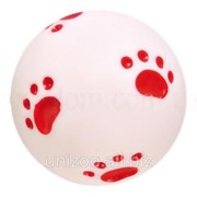 Игрушка для собак Мяч виниловый с узорами лапок Trixie (Трикси), 10 см фотография
