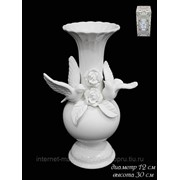 Ваза ГОЛУБЬ И ГОЛУБКА в подарочной упаковке 30см Керамика 110207 фото