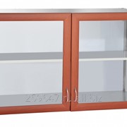 Полка ПНР-2Д 1000 мм, 2 распашные двери из МДФ со стеклом, подсветка