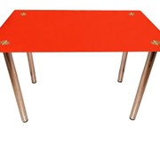 Обеденный стеклянный стол "Красный"