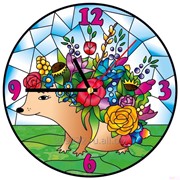 Часы витражные Цветочный еж ТМ Color KIT HV001 фото