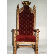 Мебель состаренная, кресло дубовое под старину, кресло Царский трон, фото