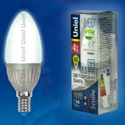 Лампа ALUMINIUM SMILE серия LED-C37-4W/NW/E14/FR ALS01SL фотография