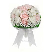 Букет для невесты №11, белый/розовый фото