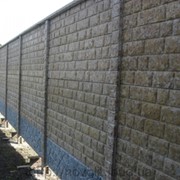 Секция еврозабора мрамор из бетона глухая Рустовый камень 0,5х2 м фото
