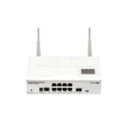 Маршрутизатор MikroTik Cloud Router Switch 109-8G-1S-2HnD-IN with Atheros AR9344 CPU, 128MB RAM, 8xGigabit LAN, 1xSFP, 2,4Ghz 802,11b/g/n wireless, RouterOS L5, LCD panel, desktop case, PSU (802,11af/at compliant) (CRS109-8G-1S-2HnD-IN) 1114