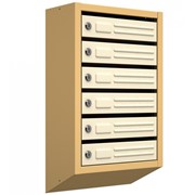 Вертикальный почтовый ящик Витерит-С-6, бежевый фото