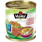 ХАМЕ МЯСНОЕ ПЮРЕ (ЖЕСТЯНАЯ БАНКА) ГОВЯДИНА ПЕЧЕНЬ 100 фото