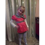 Туника детская от производителя, платья трикотажные для девочек, модель 124 фотография