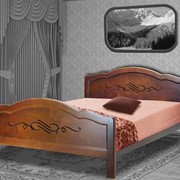 Кровать из массива сосны “Сонька“ фотография