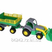 Автотранспортная игрушка Трактор Крепыш с прицепом №2 и ковшом Полесье фотография