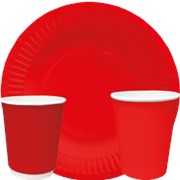Посуда бумажная с дизайном Красный (2000 штук) фото