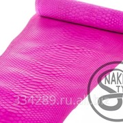 Натуральная кожа питона Розовая фото
