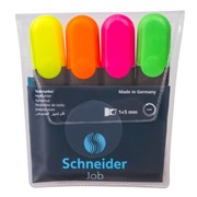 Набор текстовыделителей SCHNEIDER 4 шт., “Job“, линия 1-5 мм, 1500 фото