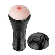 Мастурбатор-анус в колбе с 7 уровнями вибрации и выносным пультом pink butt Baile Bm-00900t27z-1
