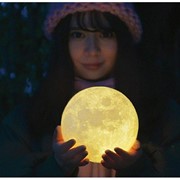 Шарообразный светильник ночник Луна 3D, шар 12 см фото