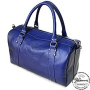Кожаная дорожная сумка “Барбара“ (синяя) фотография