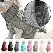 Pet Vest Jacket Pet Knit Sweater Собака Кот Пальто для щенков Теплая одежда фото