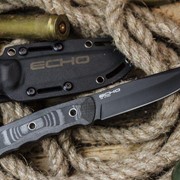 Нож Kizlyar Supreme Echo D2 BT черный/рукоять G10/ножны Kydex фотография