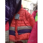 Детское зимнее пальто на девочку 3-7 лет. Оранжевое, код товара 131662245 фотография