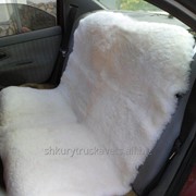 Накидка на кресла в автомобиль, овчина, белая 4 фото