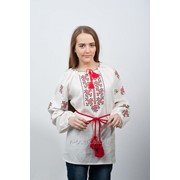 Женская вышиванка Розочки (красно-черная вышивка) фото