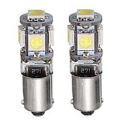 2 ШТ. BAX9S H6W 5-SMD LED Боковые габаритные огни Хвост Парковка Внутренние лампы Canbus Ошибка 12 В 6000 К фотография