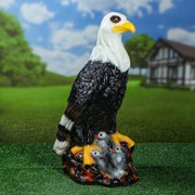 Садовая фигура “Орел в гнезде“, разноцветный, керамика, 50 см фото
