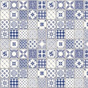 Панель декоративная матовая 2440х600х4 мм Голубая плитка PM 003 (кухонный фартук МДФ) фото