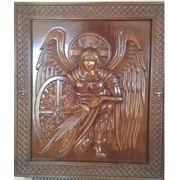 Икона деревянная резная Архангел Михаил