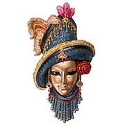 Венецианская маска Леди в шляпе 18,5х33х5см. арт.WS-368 Veronese