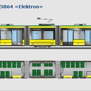 5 Sektionsstraßenbahn T5B64 «Еlektron» фото
