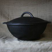 Казан чугунный с крышкой 20 л. Доставка. фото