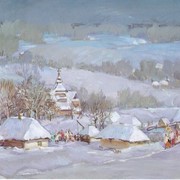 Наталья Чернова. Зима в Пирогово. 2002, холст, масло. фото