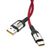 Кабель Hoco U68, USB - Type-C, 5 А, 1.2 м, красный фото