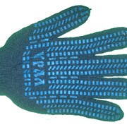 Перчатки ЛЮКС черные 5 нитей с ПВХ покрытием «Протектор/Точка»