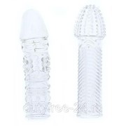 Комплект из 2 прозрачных насадок на пенис PENIS EXTENDER PACK фото